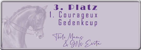 Dritter Platz beim 1. Courageux Gedenkcup am Sternhof