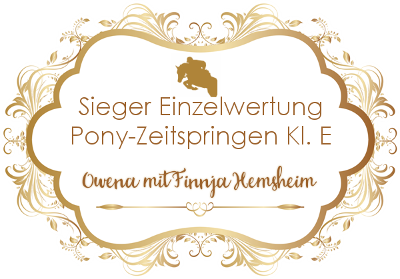 Siegerin Einzelwertung Pony-Zeitspringen Klasse E