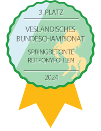 3. Platz Fohlenschau springbetonte Reitponys beim Bundeschampionat 2024